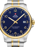 Swiss Military by Chrono Roloi Batarias me Xruso / Asimi Metalliko Brasele SM30200.21