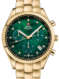 Swiss Military by Chrono Elegant Roloi Xronogafos Batarias me Xruso Metalliko Brasele SM30207.04