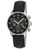 Swiss Military by Chrono Roloi Xronogafos Batarias me Mavro Dermatino Louraki SM34005.03