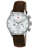 Swiss Military by Chrono Roloi Xronogafos Batarias me Kafe Dermatino Louraki SM34005.04