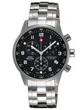 Swiss Military by Chrono Roloi Xronogafos Batarias me Asimi Metalliko Brasele SM34012.01