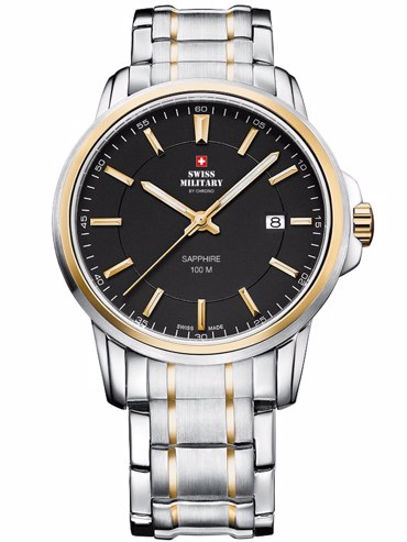 Swiss Military by Chrono Ρολόι Μπαταρίας με Χρυσό / Ασημί Μεταλλικό Μπρασελέ SM34039.04