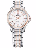 Swiss Military by Chrono Roloi Batarias me Roz Xruso / Asimi Metalliko Brasele SM34040.10