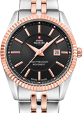 Swiss Military by Chrono Roloi Batarias me Roz Xruso / Asimi Metalliko Brasele SM34066.06