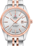 Swiss Military by Chrono Roloi Batarias me Roz Xruso / Asimi Metalliko Brasele SM34066.07