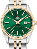 Swiss Military by Chrono Roloi Batarias me Xruso / Asimi Metalliko Brasele SM34066.10