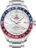 Swiss Military by Chrono Roloi Batarias me Asimi Metalliko Brasele SM34095.02