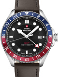 Swiss Military by Chrono Roloi Batarias me Kafe Dermatino Louraki SM34095.04