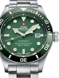Swiss Military by Chrono Roloi Aftomato me Asimi Metalliko Brasele SMA34075.03