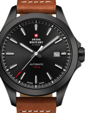 Swiss Military by Chrono Roloi Aftomato me Kafe Dermatino Louraki SMA34077.11