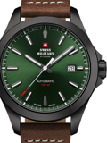 Swiss Military by Chrono Roloi Aftomato me Kafe Dermatino Louraki SMA34077.12