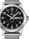 Swiss Military by Chrono Roloi Batarias me Asimi Metalliko Brasele SMP36040.13