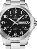 Swiss Military by Chrono Roloi Batarias me Asimi Metalliko Brasele SMP36040.25