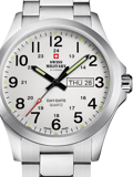 Swiss Military by Chrono Roloi Batarias me Asimi Metalliko Brasele SMP36040.26