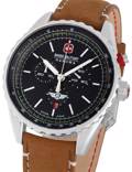 Swiss Military Hanowa Afterburn Roloi Xronogafos Batarias me Kafe Dermatino Louraki SMWGC0000301