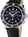 Swiss Military Hanowa Flagship X Roloi Xronogafos Batarias me Mavro Dermatino Louraki SMWGC2100705