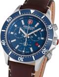 Swiss Military Hanowa Flagship X Roloi Xronogafos Batarias me Kafe Dermatino Louraki SMWGC2100706