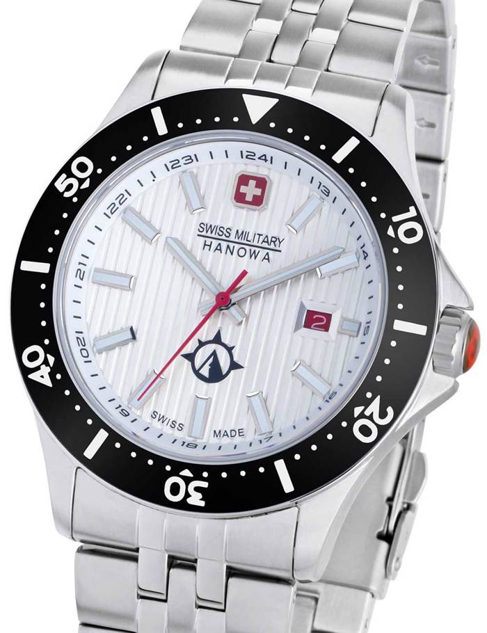 Swiss Military Hanowa Flagship X Roloi Batarias me Asimi Metalliko Brasele SMWGH2100601