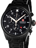 Swiss Military Hanowa Thunderbolt Roloi Xronogafos Batarias me Mavro Metalliko Brasele SMWGI0000431