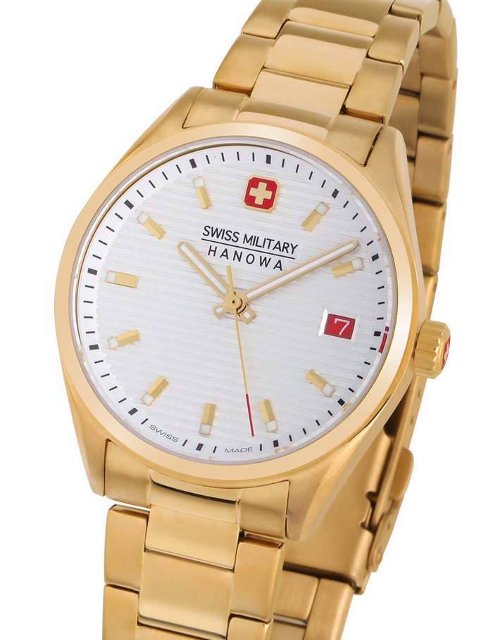 Swiss Military Hanowa Roadrunner Roloi Batarias me Xruso Metalliko Brasele SMWLH2200210