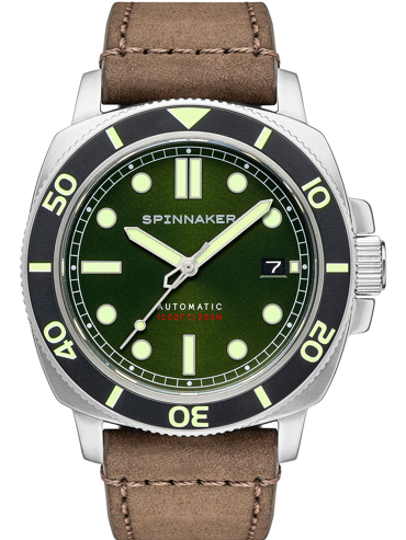 Spinnaker Hull Diver Ρολόι Αυτόματο με Καφέ Δερμάτινο Λουράκι SP-5088-03