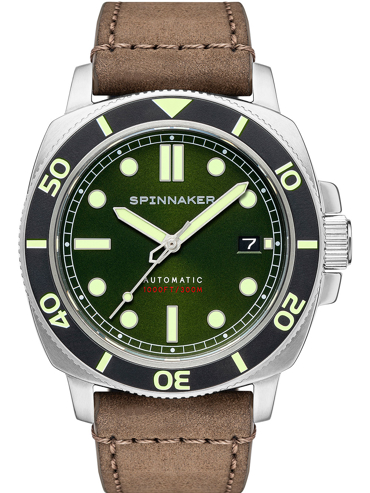 Spinnaker Hull Diver Ρολόι Αυτόματο με Καφέ Δερμάτινο Λουράκι SP-5088-03