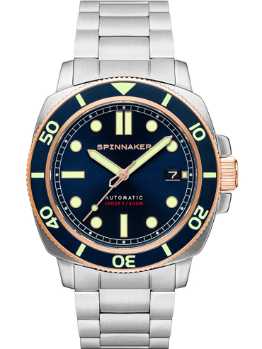 Spinnaker Hull Diver Ρολόι Αυτόματο με Ασημί Μεταλλικό Μπρασελέ SP-5088-55