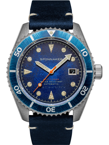 Spinnaker Wreck Ρολόι Αυτόματο με Μαύρο Δερμάτινο Λουράκι SP-5089-02