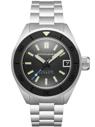 Spinnaker Piccard Diver Ρολόι Αυτόματο με Ασημί Μεταλλικό Μπρασελέ SP-5098-33