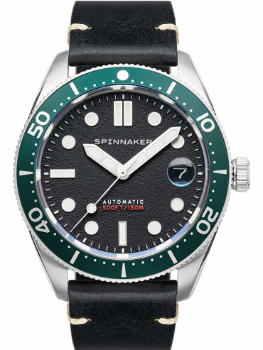 Spinnaker Croft Ρολόι Αυτόματο με Μαύρο Δερμάτινο Λουράκι SP-5100-02