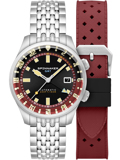 Spinnaker Bradner GMT Roloi Aftomato me Asimi Metalliko Brasele kai Bornto Kaoutsouk Louraki SP-5121-11