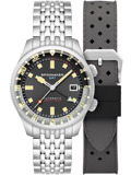 Spinnaker Bradner GMT Roloi Aftomato me Asimi Metalliko Brasele kai Ggri Kaoutsouk Louraki SP-5121-33