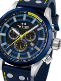 TW-Steel Fast Lane Limited Edition Roloi Xronogafos Batarias me Ble Dermatino Louraki SVS208