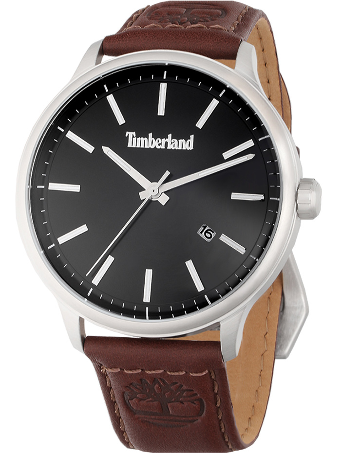 Timberland Allendale Roloi Batarias me Kafe Dermatino Louraki TBL15638JS.02