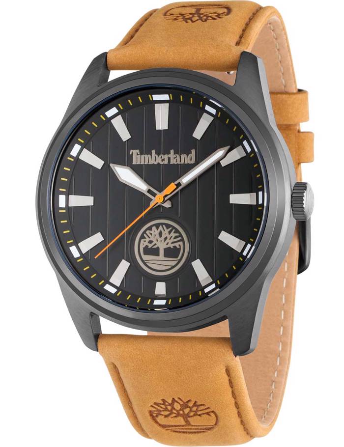 Timberland Northbridge Roloi Batarias me Kafe Dermatino Louraki TDWGA0010204