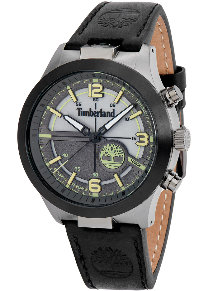Timberland Sullivan Roloi Batarias me Mavro Dermatino Louraki TDWGA2103303