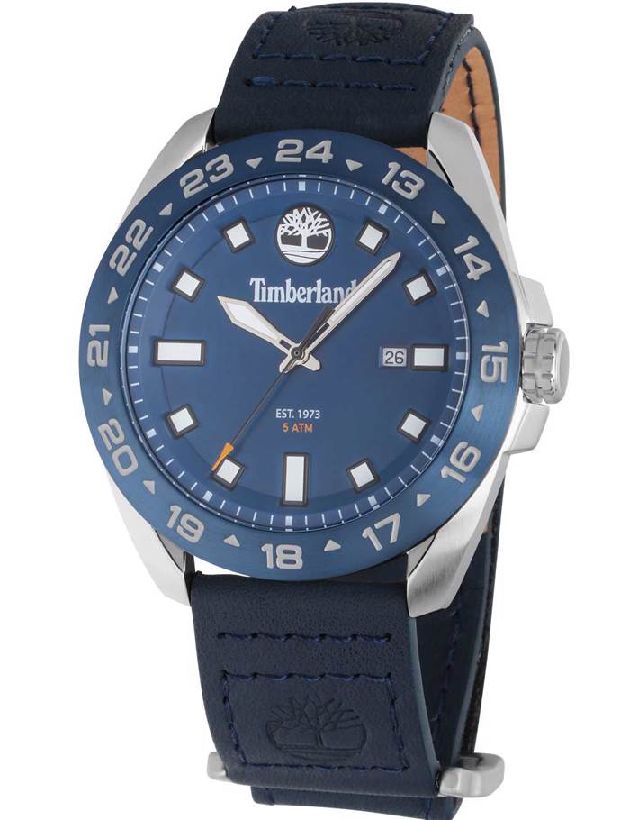 Timberland Carrigan Roloi Batarias me Ble Dermatino Louraki TDWGB0029403