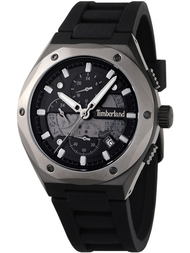Timberland Abbotville Ρολόι Χρονογράφος Μπαταρίας με Μαύρο Καουτσούκ Λουράκι TDWGQ2231203