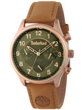 Timberland Ballardvale Roloi Batarias me Kafe Dermatino Louraki TDWLF2200101