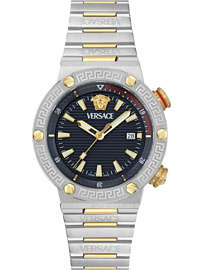 Versace VE8G00424 Mens Watch Greca Logo Diver 43mm 10ATM 