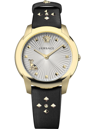 Versace Audrey Ρολόι Μπαταρίας με Μαύρο Δερμάτινο Λουράκι VELR01119