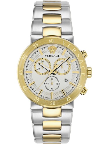 Versace Urban Mystique Ρολόι Χρονογράφος Μπαταρίας με Χρυσό / Ασημί Μεταλλικό Μπρασελέ VEPY00620