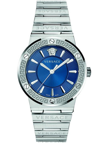 Versace Greca Logo Ρολόι Μπαταρίας με Ασημί Μεταλλικό Μπρασελέ VEVH00520