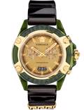 Versace Active Roloi Xronogafos Batarias me Mavro Kaoutsouk Louraki VEZ700321