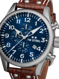 TW-Steel Volante Roloi Xronogafos Batarias me Kafe Dermatino Louraki VS111