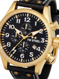 TW-Steel Volante Roloi Xronogafos Batarias me Mavro Dermatino Louraki VS115
