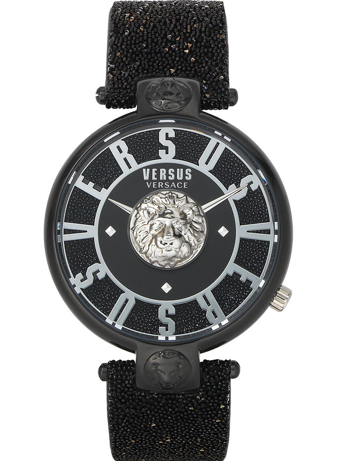 Versus by Versace Lodovica Roloi Batarias me Mavro Dermatino Louraki VSPVS0420