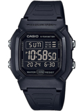 Casio Collection Roloi Batarias me Mavro Kaoutsouk Louraki W-800H-1BVES