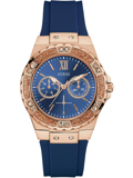 Guess Limelight Roloi Batarias me Ble Kaoutsouk Louraki W1053L1