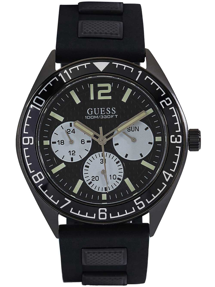 Guess Pacific Roloi Batarias me Mavro Kaoutsouk Louraki W1167G2